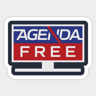 Agenda-Free TV Sticker